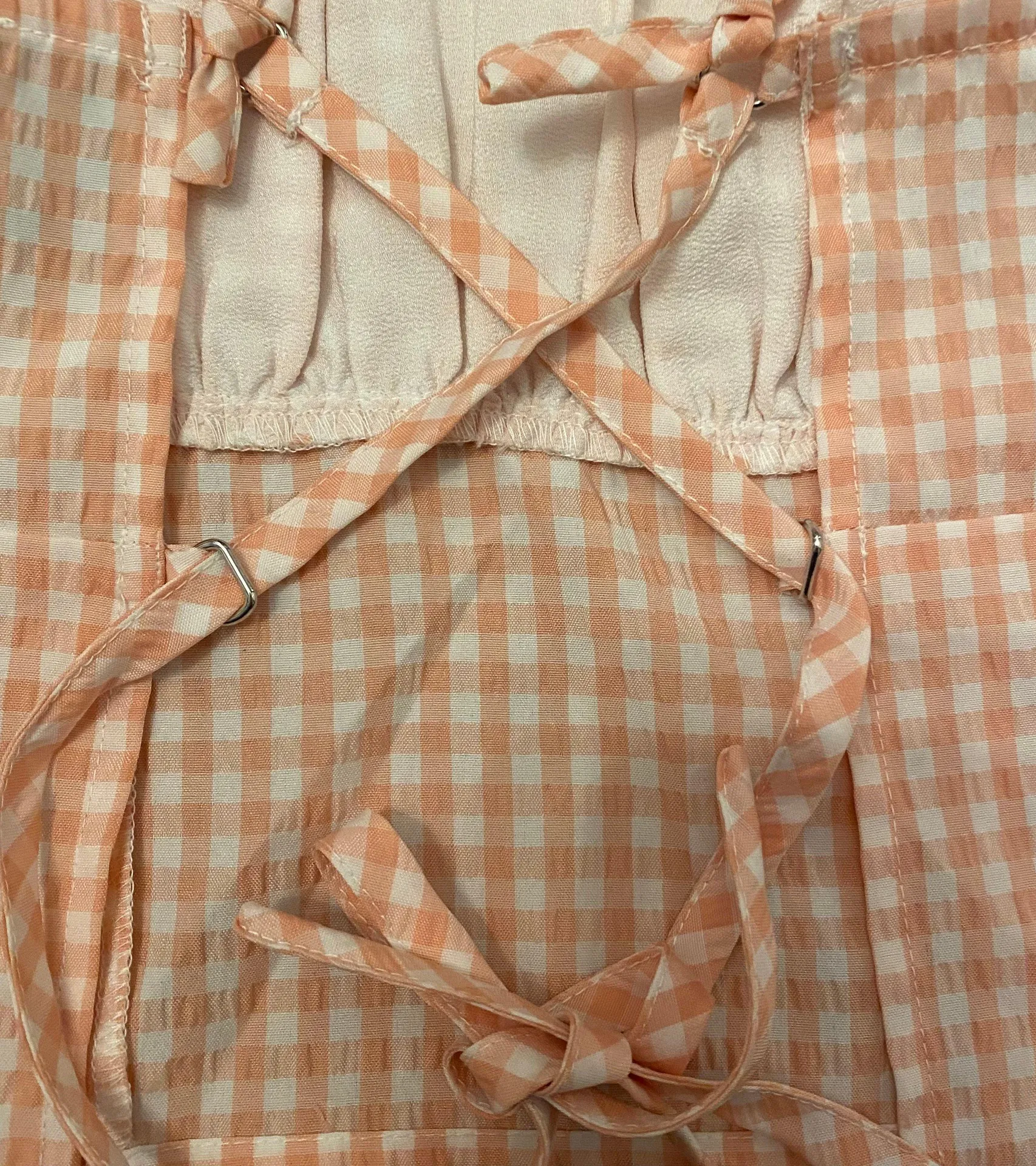Self-Tie Gingham Crop  - Image 4