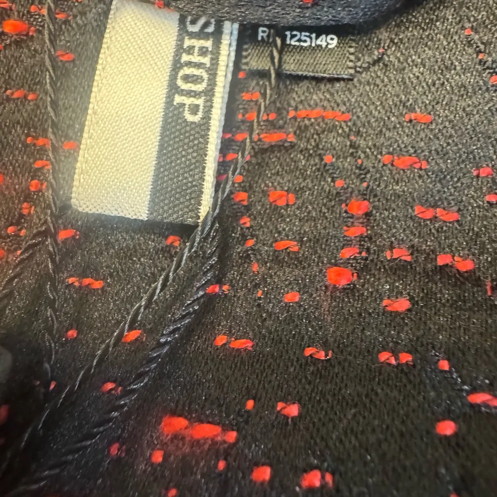 Topshop  Black and Red Patterned‎ Bomber Jacket size 6 NWT - Image 4