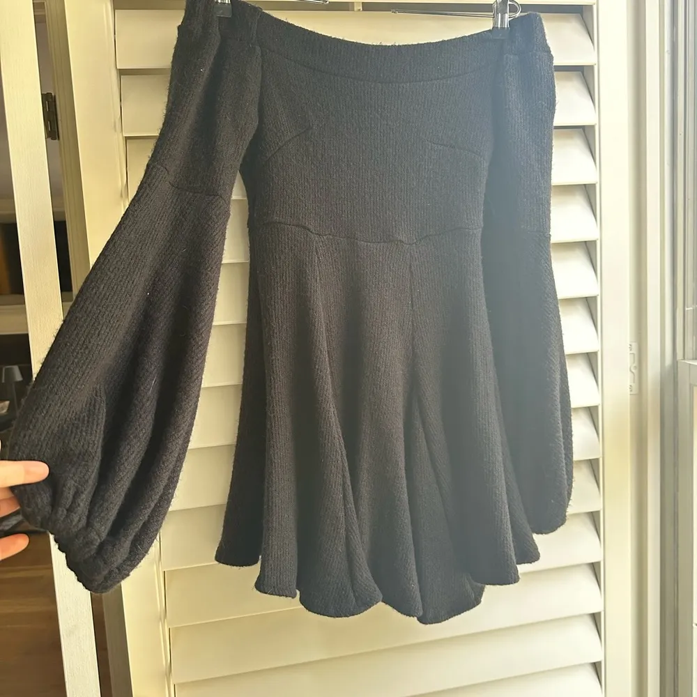 Black Mini Sweater Dress - Image 6