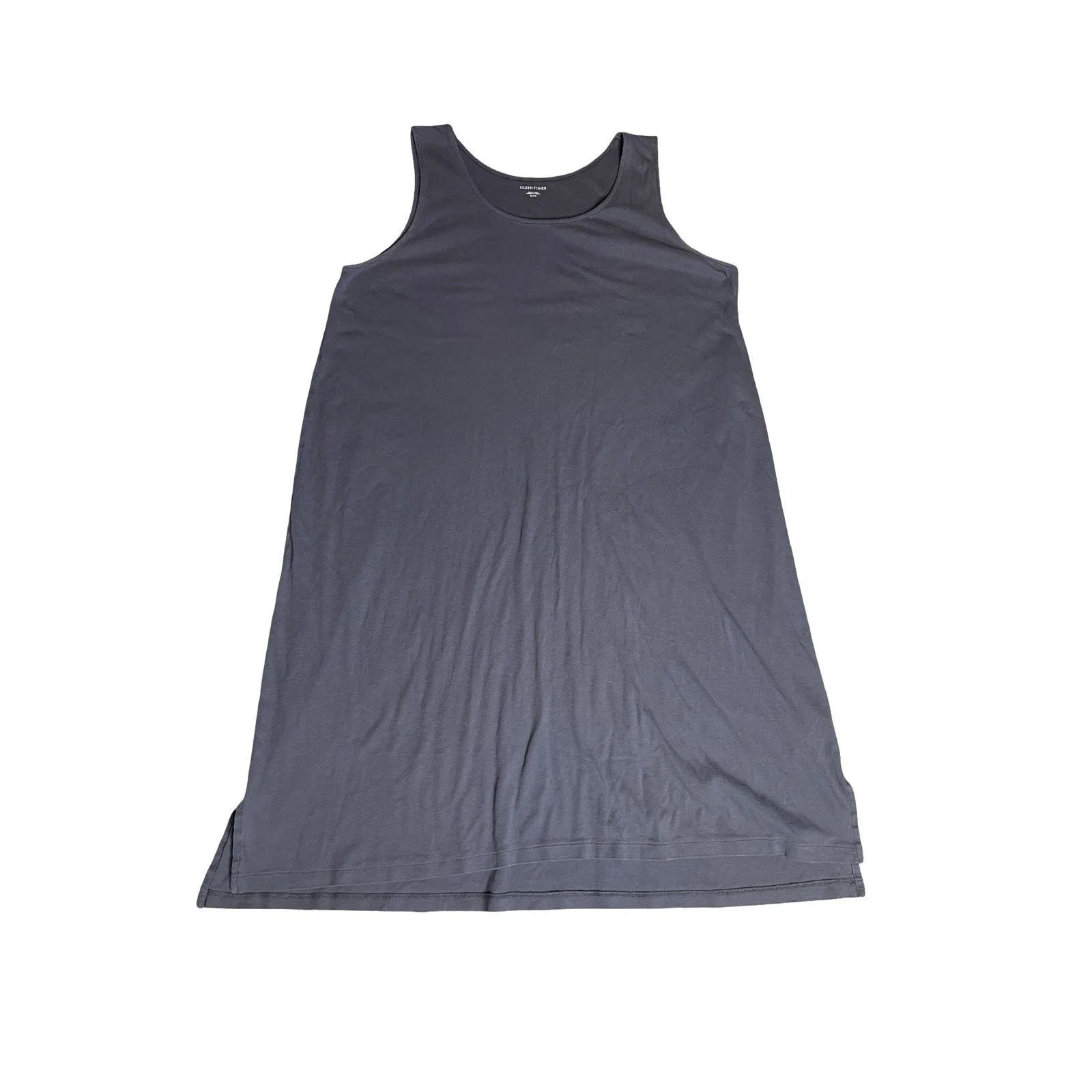 Eileen Fisher Tank Dress Size XLarge Gray Jersey Sleeveless Organic Cotton - Image 11
