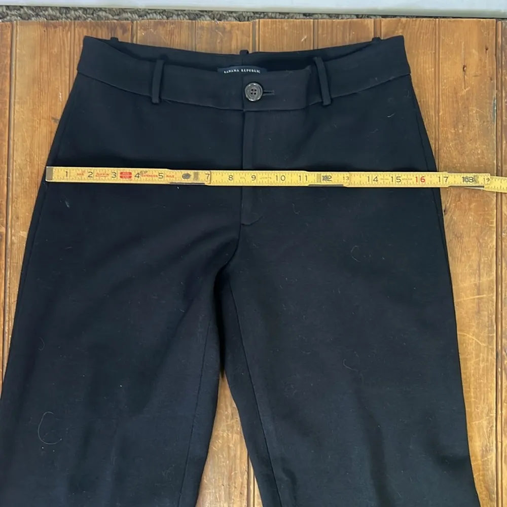 Banana Republic women’s  wide leg mid rise black ponte pant trouser size 6 - Image 5