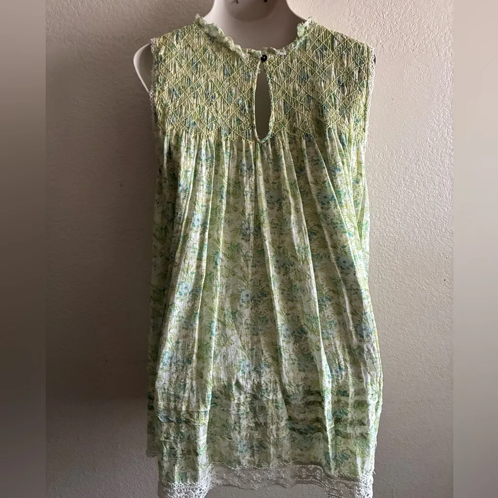 Free People Shea Printed Undersea Combo Button Back Closure Mini Dress M - Image 6