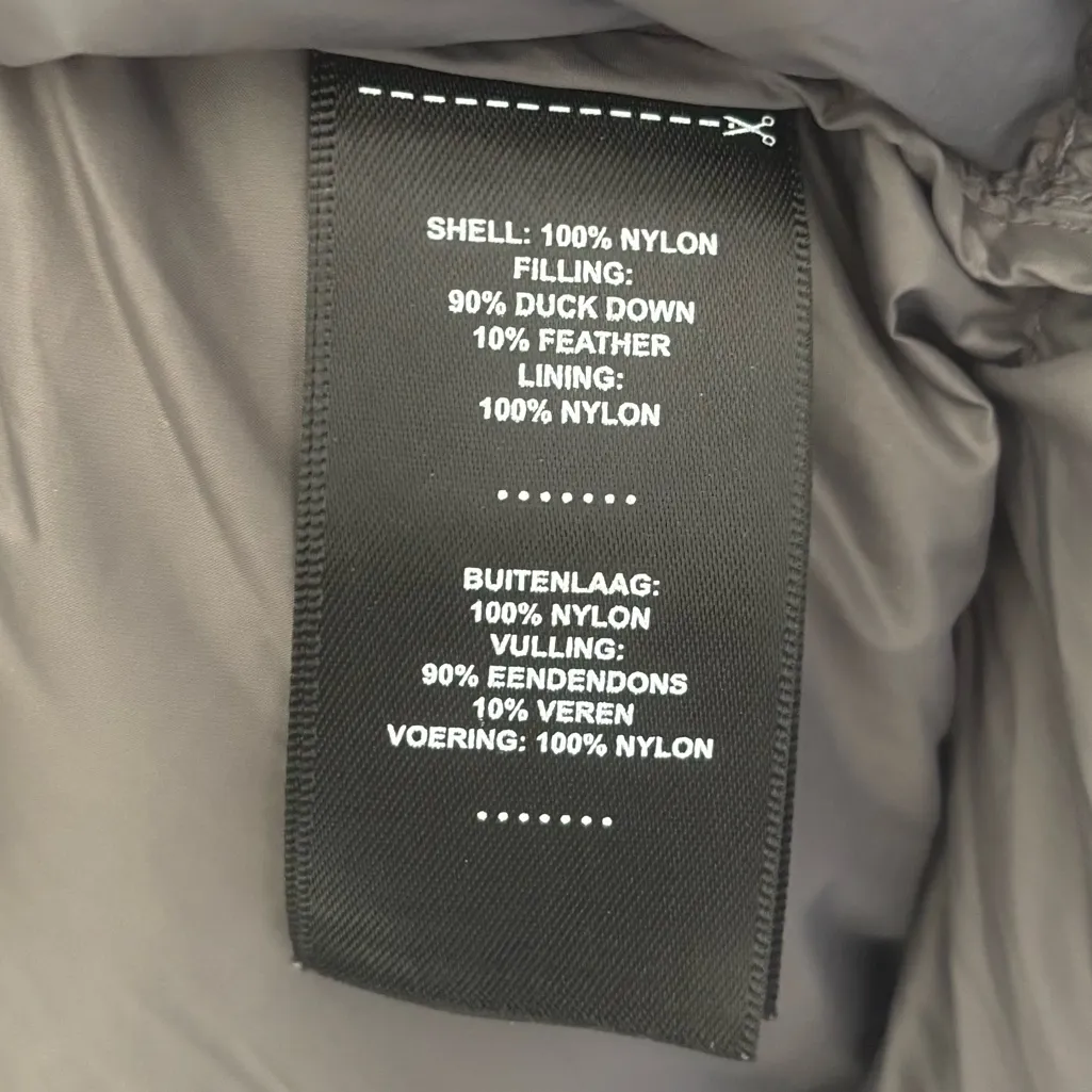 Harley Davidson Puffer Jacket Grey Duck Down Feather Winter Motorcycle Bikercore Gray Size XL - Image 10