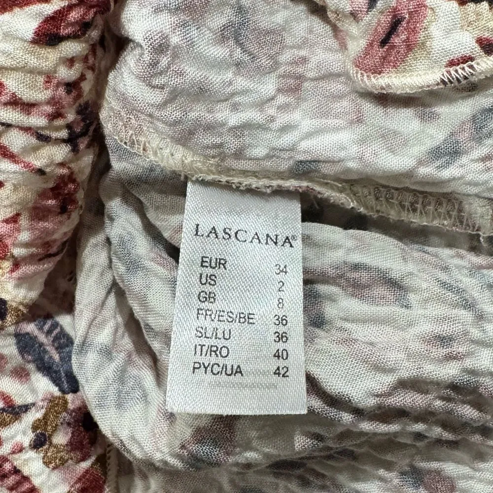 Lascana Sleeveless Textured Multicolored Tank Top Women’s 2 White - Image 3