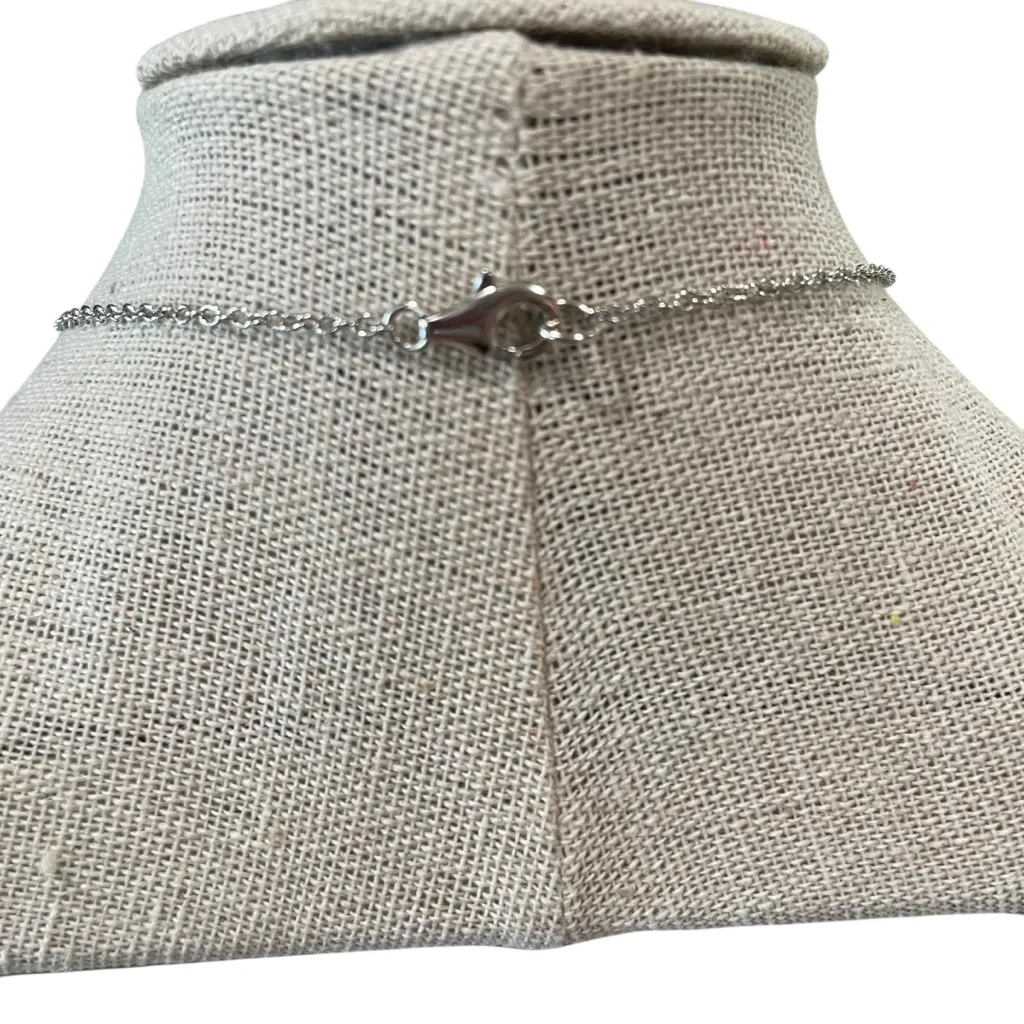 JTV Sterling Silver Raw Crystal Drop Pendant Necklace Clear Quartz Women’s - Image 4