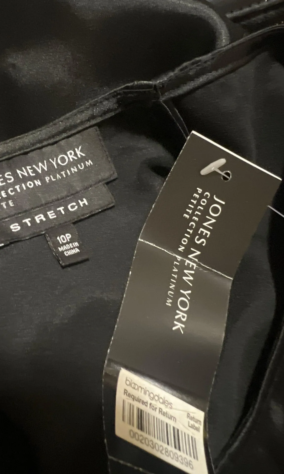 Jones New York Platinum Petite Collection Black Stretch Sleeveless Tank Top - Image 8