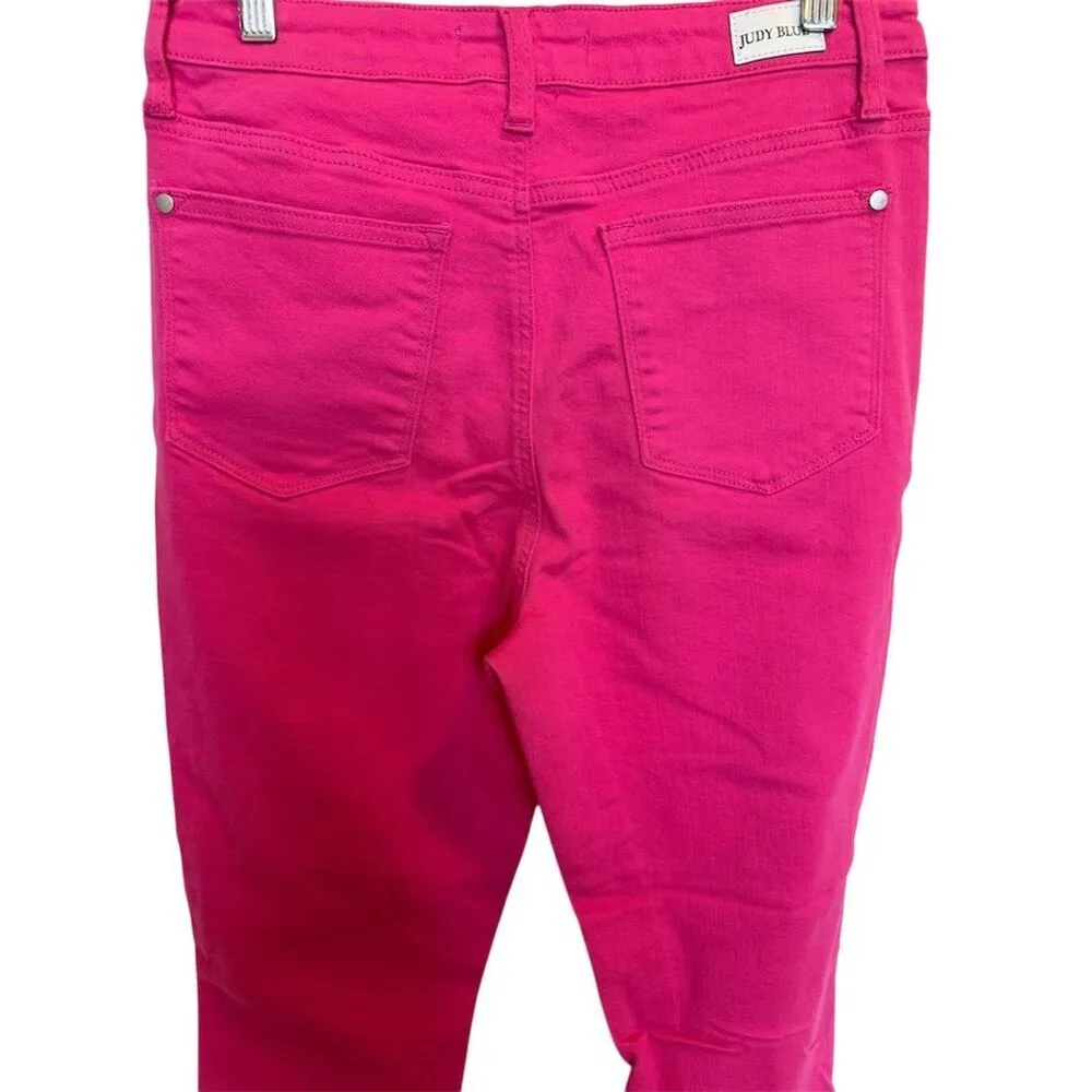 Judy Blue Women's Daphne High Rise Slim Fit Hot Pink Jeans Size 29 JB88456 - Image 6