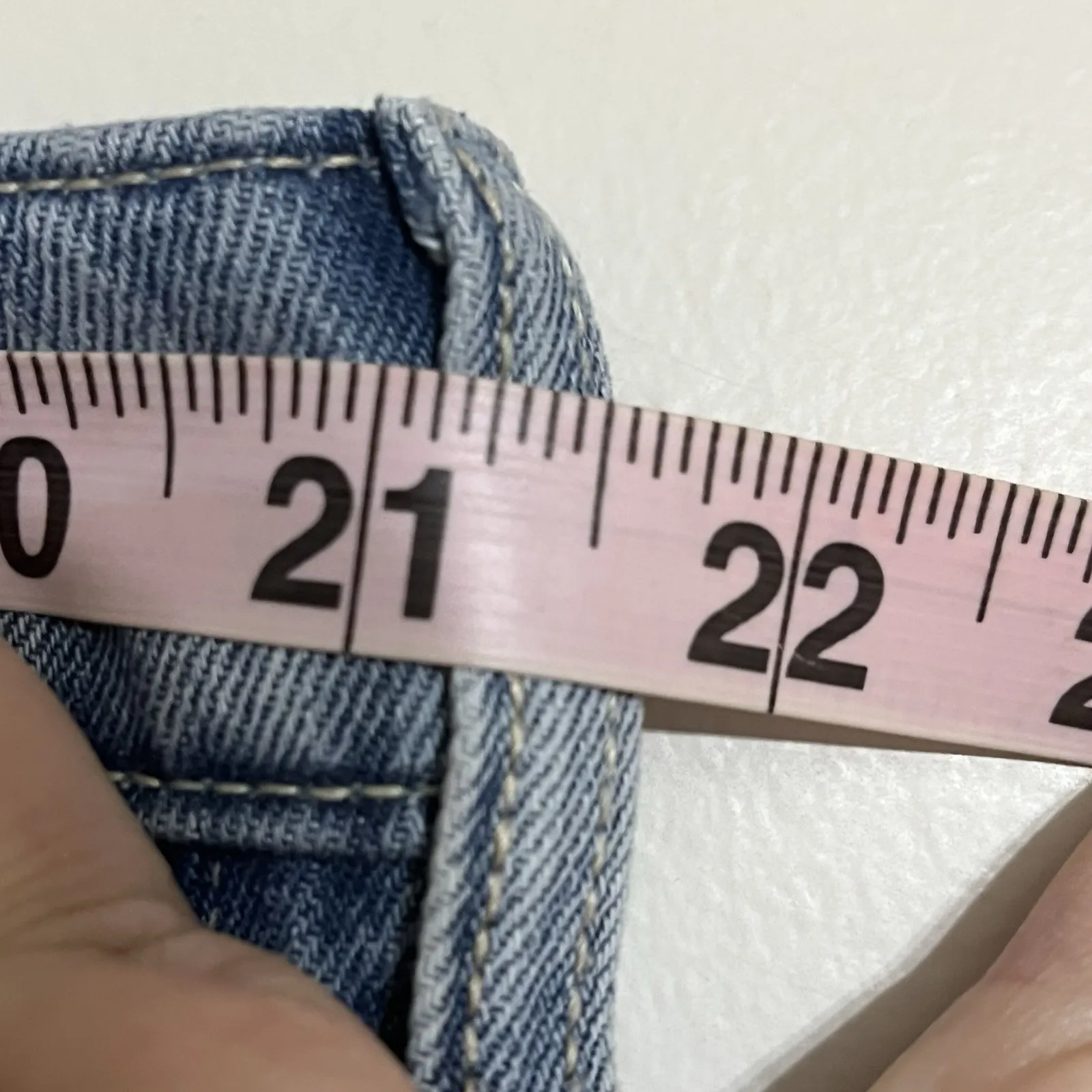 Hollister Low Rise Baggy Wide Leg Jeans Light Wash Size 18 W34 Hip Hop Skater - Image 6