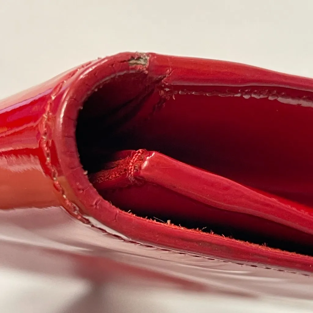 Saint Laurent YSL Belle de Jour Red Patent Leather Clutch Bag - Image 9