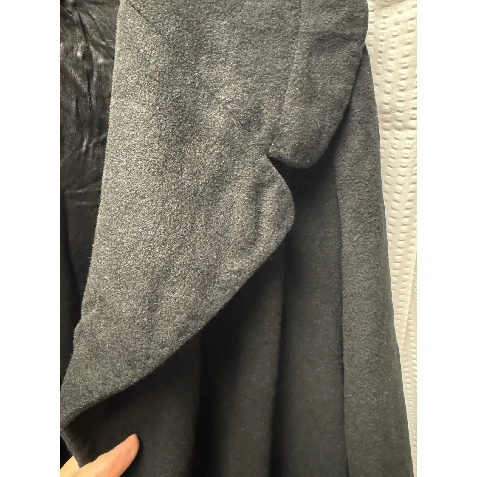 Vintage 1950s Early 1960s Bernard Altmann 100% Cashmere Coat Union Made Black Size L - Image 16