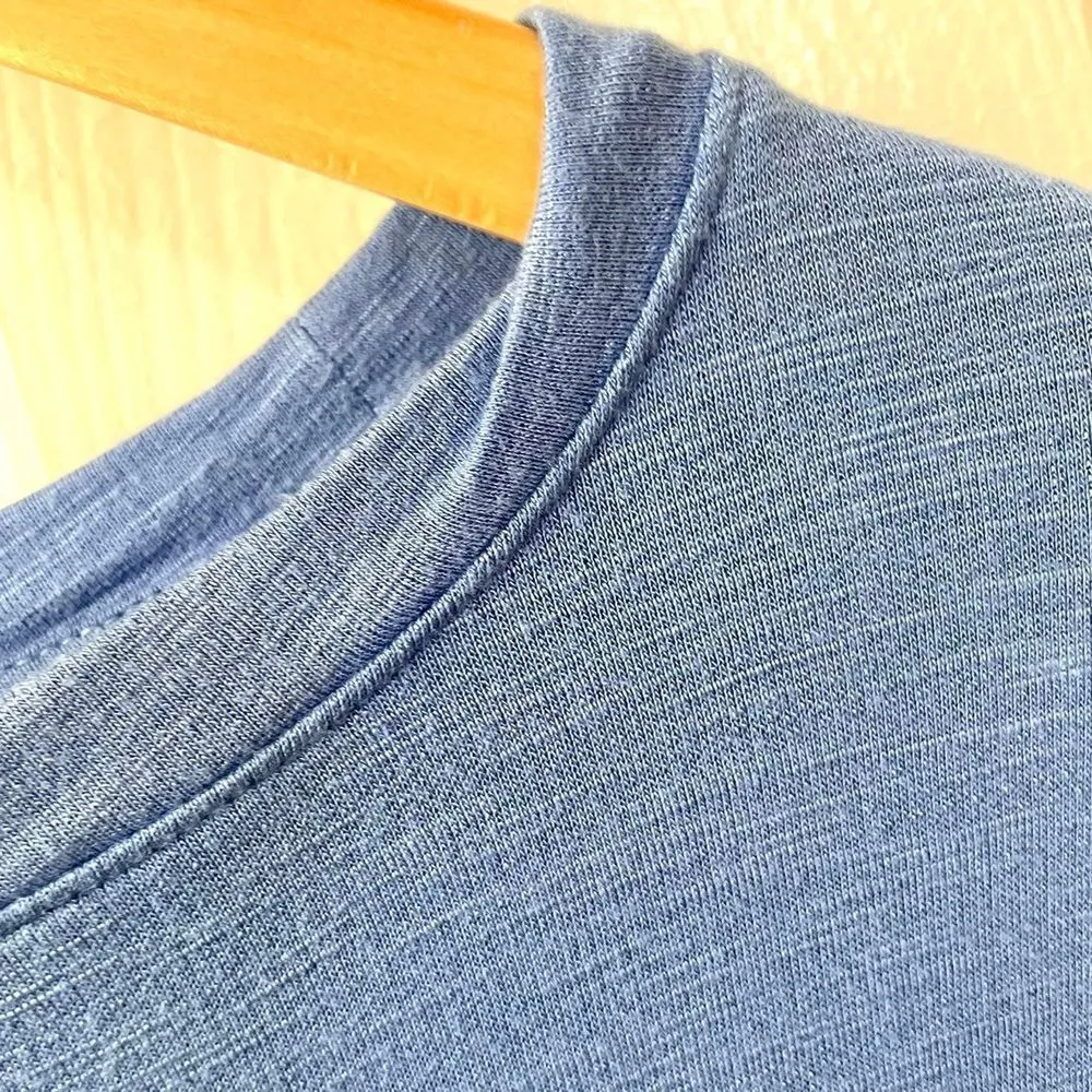 Loft blue drop shoulder Long Sleeve top - Image 9