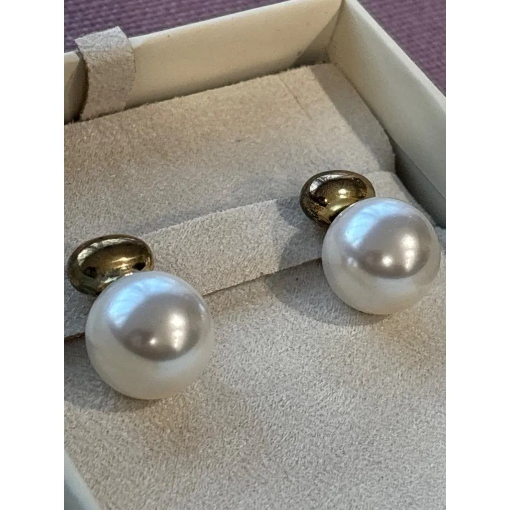 SHASHI Empress Pearl Earrings in Gold & Pearl Womens Dangle Drop Stud - Image 4