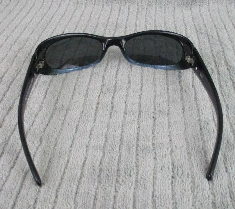 New Divine Eyewear Kali Black Blue Fade/Polarized Smoke Sunglasses Women's NWT - Image 3