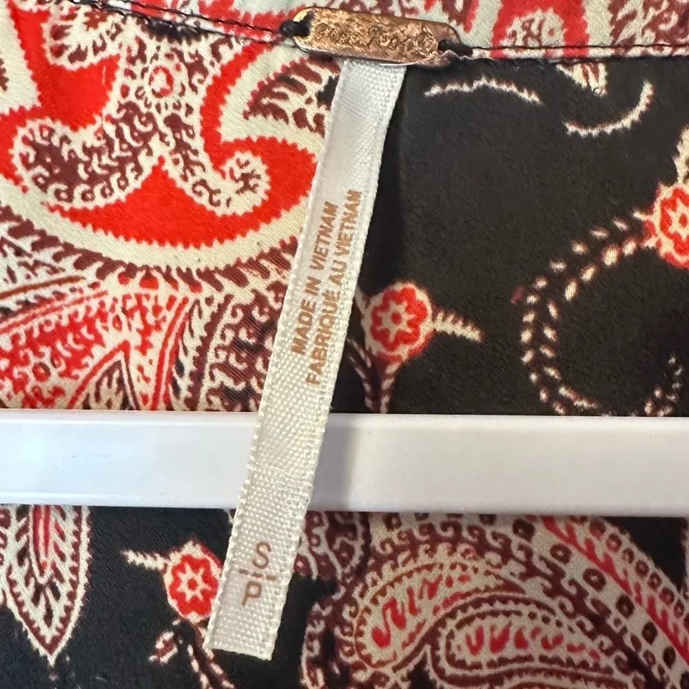 Free People FIELDS OF BUTTERFLIES Tunic Top Shirt Women's Size Small OB890626 - Image 5