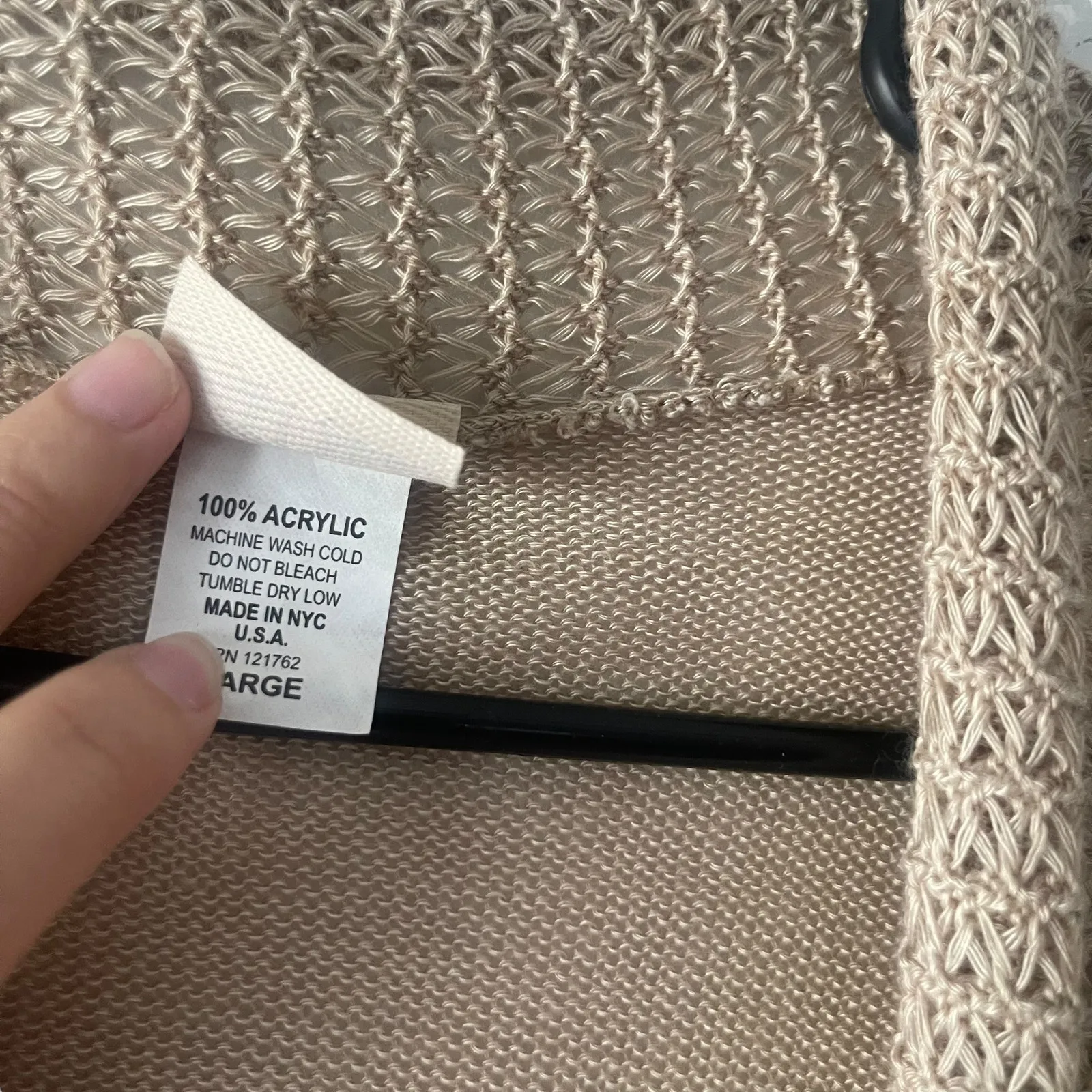 Sweet Kizz Y2k Women's Size Large USA Tank Open Front‎ Cardigan Sweater Brown - Image 4