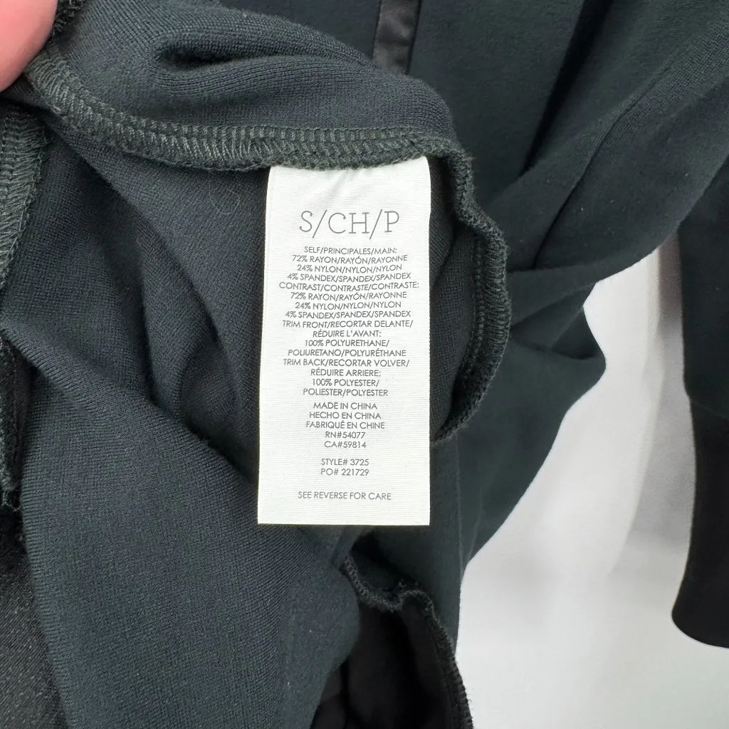 Cabi Renaissance Asymmetrical Zip Jacket‎ Womens S Green Black Rayon Style 3725 - Image 11