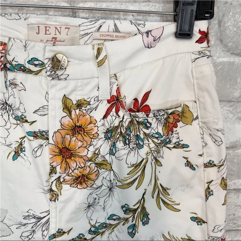 JEN7 By 7 For all Mankind Cropped Skinny Jeans - Image 4