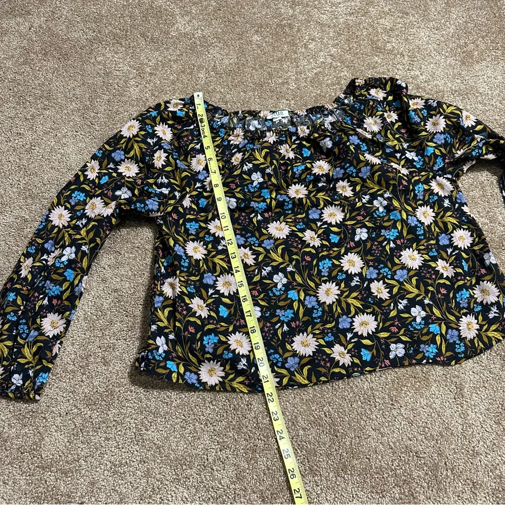 Lot Of 2 a.n.a. A New Approach Women Multicolor Floral Peasant Top Blouse  L XL - Image 5