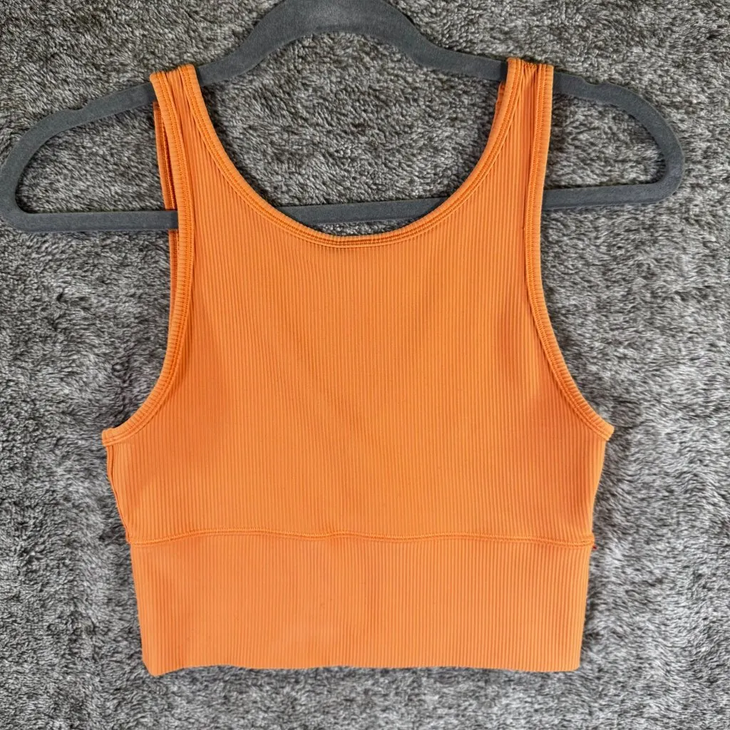 Lululemon Power Pivot Reversible Ribbed Tank Top Sz 6 Golden Apricot - Image 10