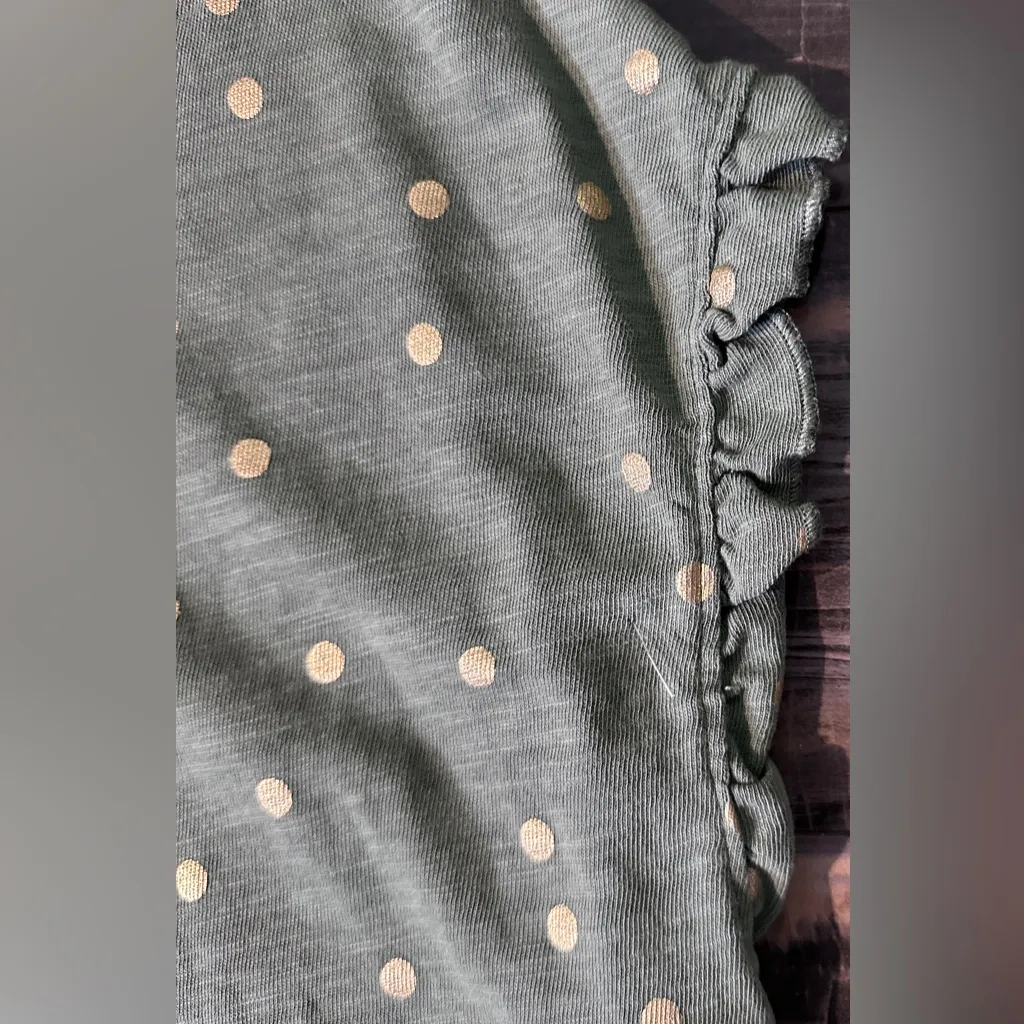 Boden Womens Faye Metallic Green Gold Ruffle Sleeve Dress Size 14R - Image 7