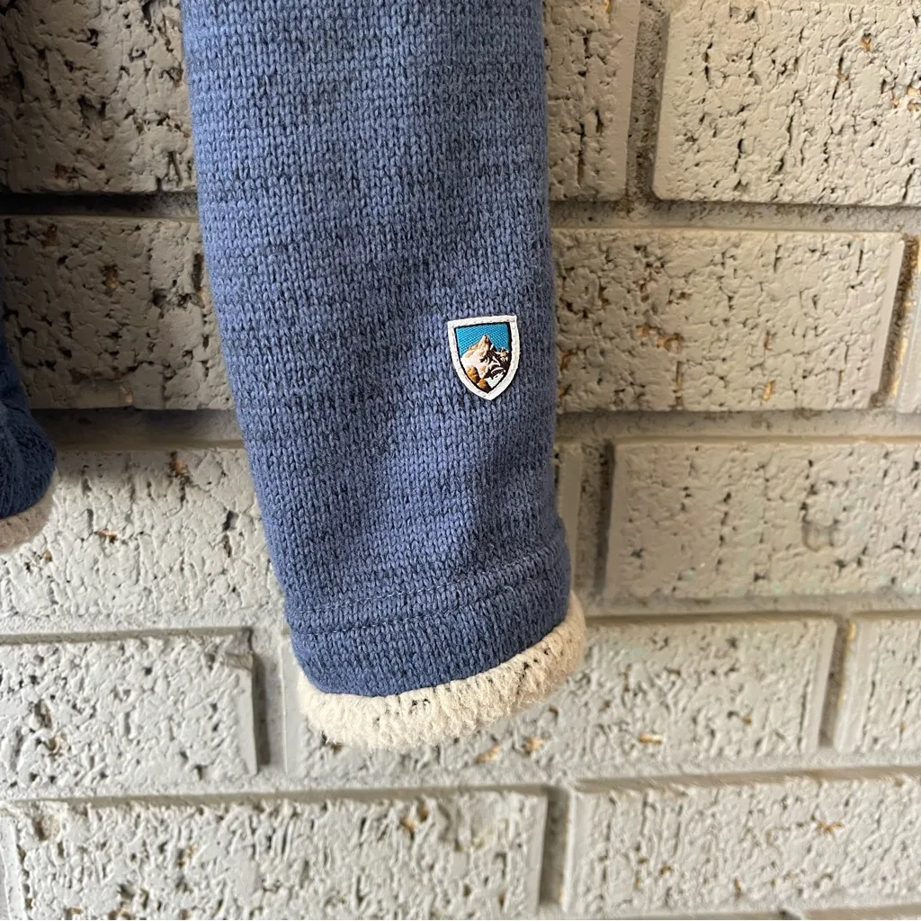 Kuhl Alska 1/4 Zip Knit Pullover Sherpa Trim Size Large - Image 3