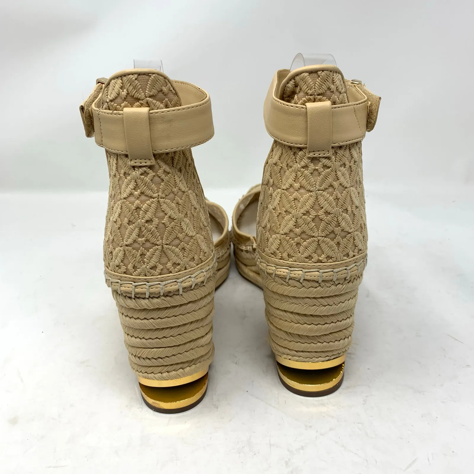 Franco Sarto Marsha 2 Tan Beige Nude Espadrilles Jute Wedge Sandal Size 10 - Image 7