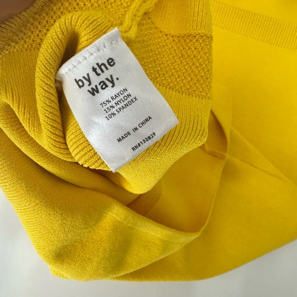 By The Way Yellow Ruffle Off Shoulder Bodycon Mini Dress Size M‎ - Image 4