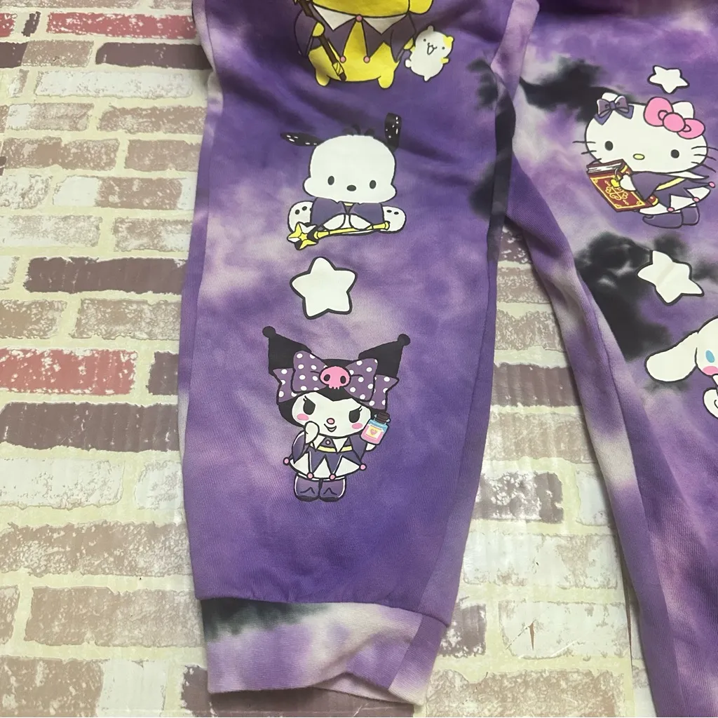 Hello Kitty Women’s Purple Tie-Dye  Joggers size S - Image 12