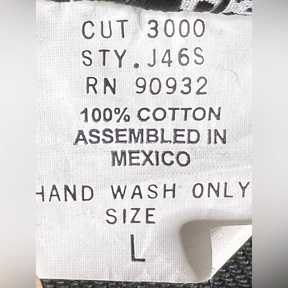 David David Vintage Jean Vest. Zebra Pattern details in size Large Black - Image 10