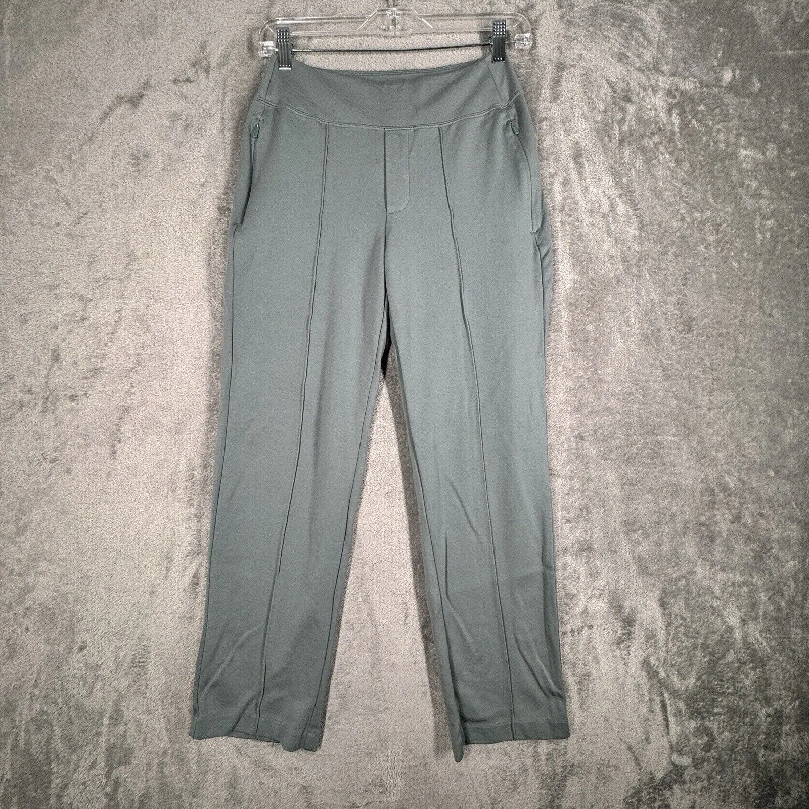 Athleta Pants Women 2‎ Petite Gray Sage Green Eastbound Straight Pant Athleisure - Image 2