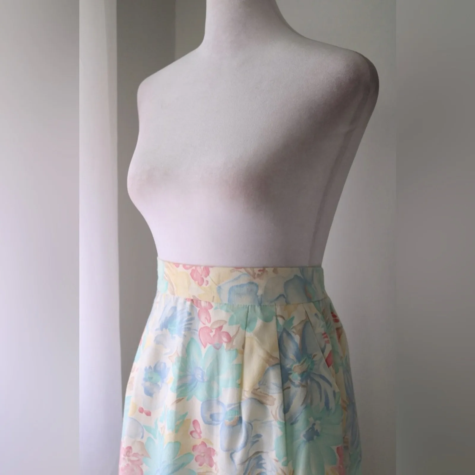 Vintage ‘70s Sears Skirts That Fit Pastel Floral Print A - Image 2
