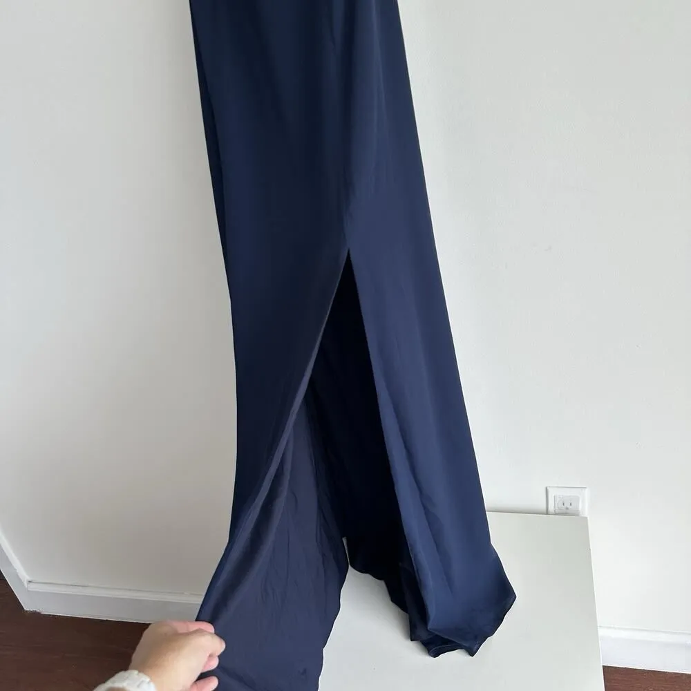 Fame And Partners Dress 8 Navy Dreamer Gown Evening Elegant Quiet Luxury Gala - Image 10