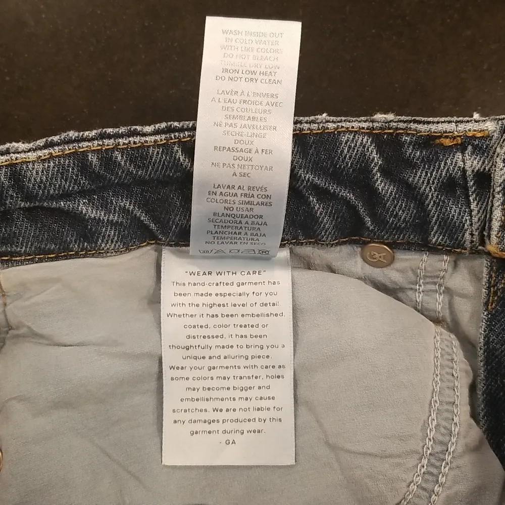 💕GOOD AMERICAN💕 Good Boy Side Frayed Straight Leg Jeans ~ Blue 818 8/29 NWT - Image 15