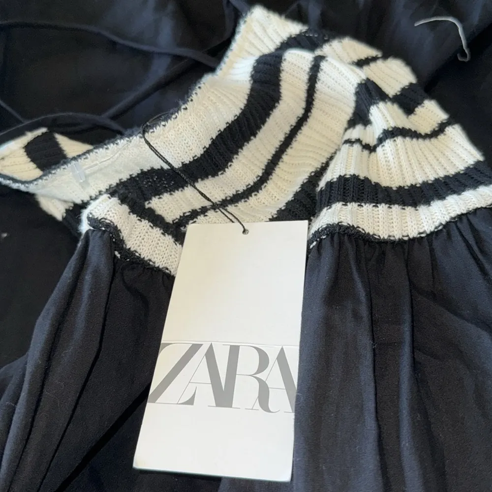 NWT Zara Knit Striped  Black Midi Dress - Size S Bloggers Fave - Image 7