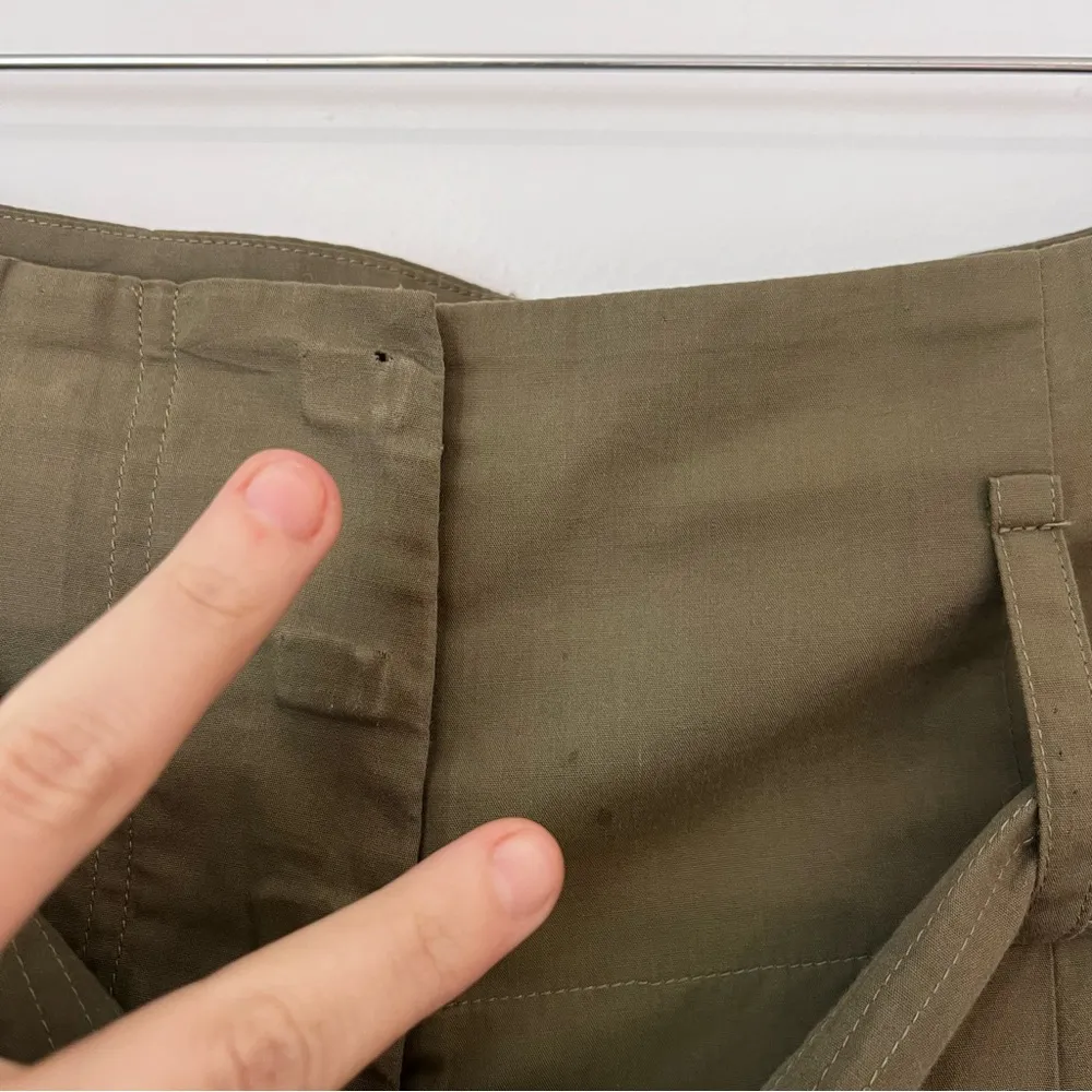 Adam Lippes Wide Leg Sage Green Pants - Image 4