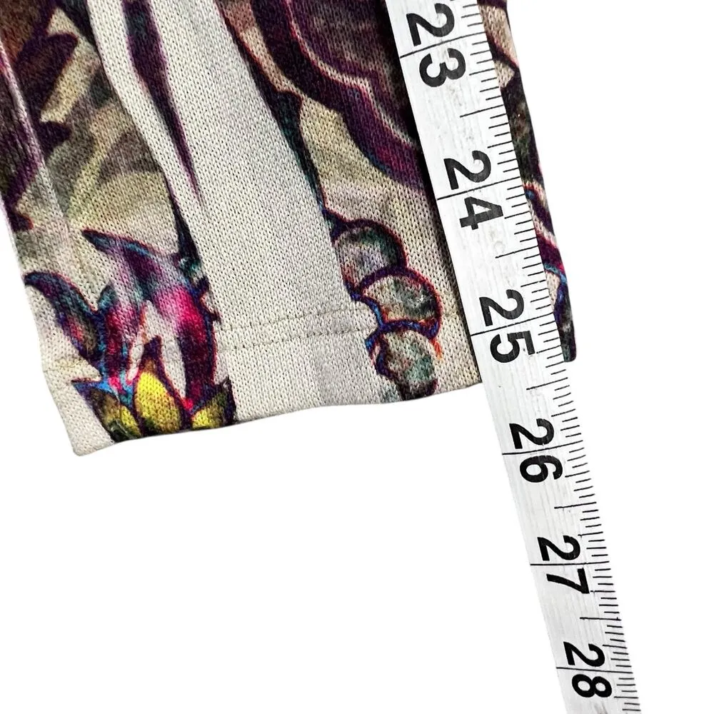 BLEU Y2K Blouse S Multicolor Floral Paisley Embellished Fairy Grunge Boho Top Brown - Image 11