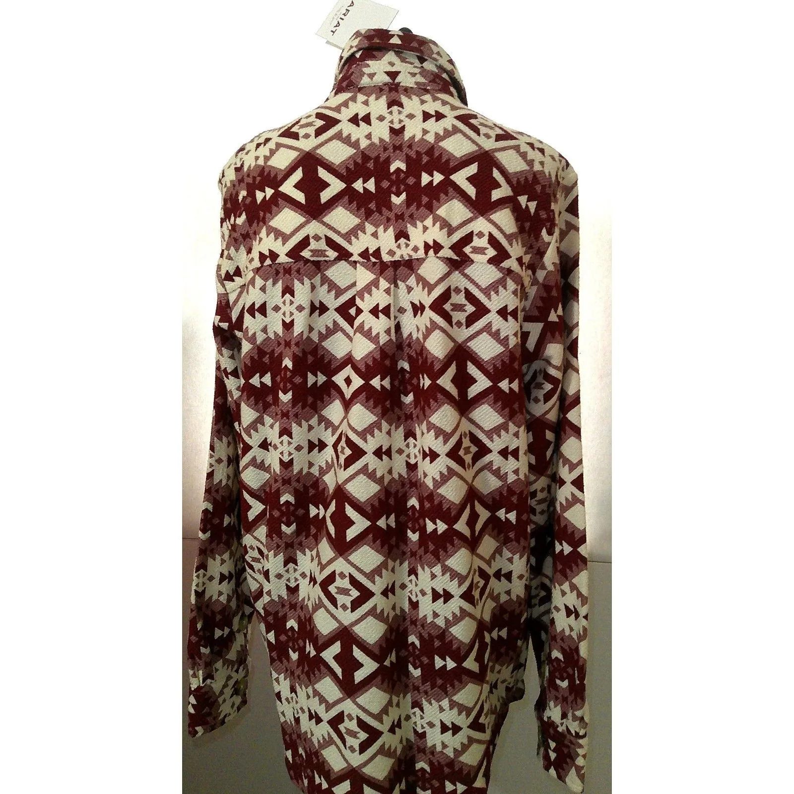 New NWT $85 Womens NWT S Ariat Fillmore Shirt Jacket Red Cream White Warm Button - Image 11
