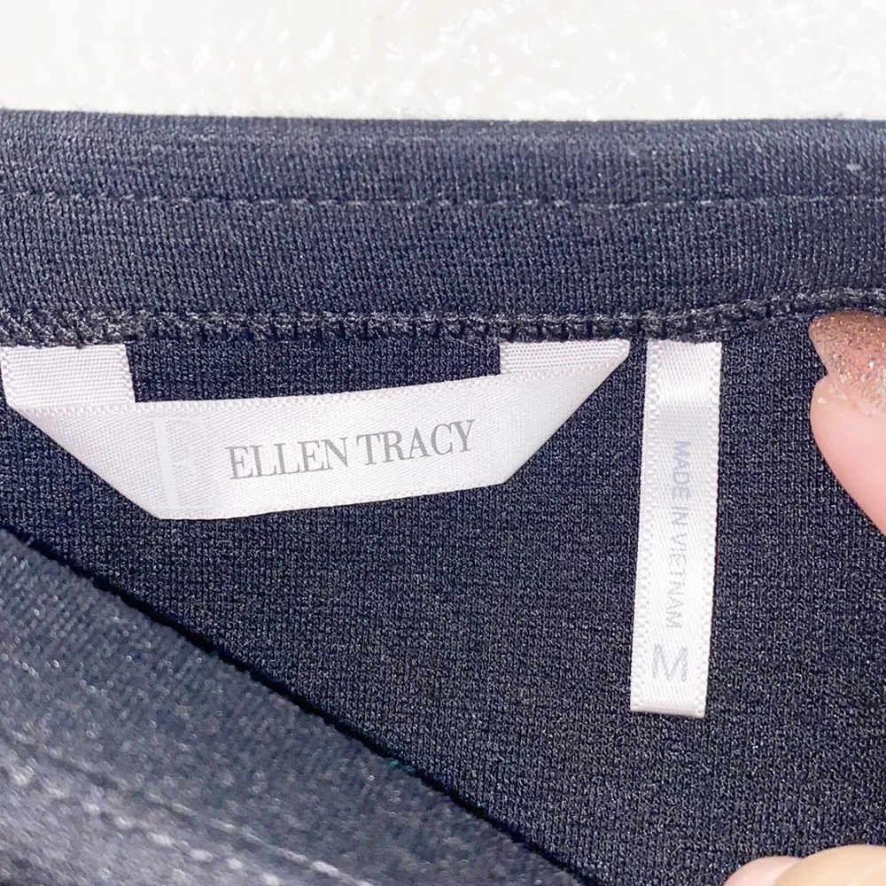 Ellen Tracy Black Fitted Bodycon Pencil Skirt - Image 3