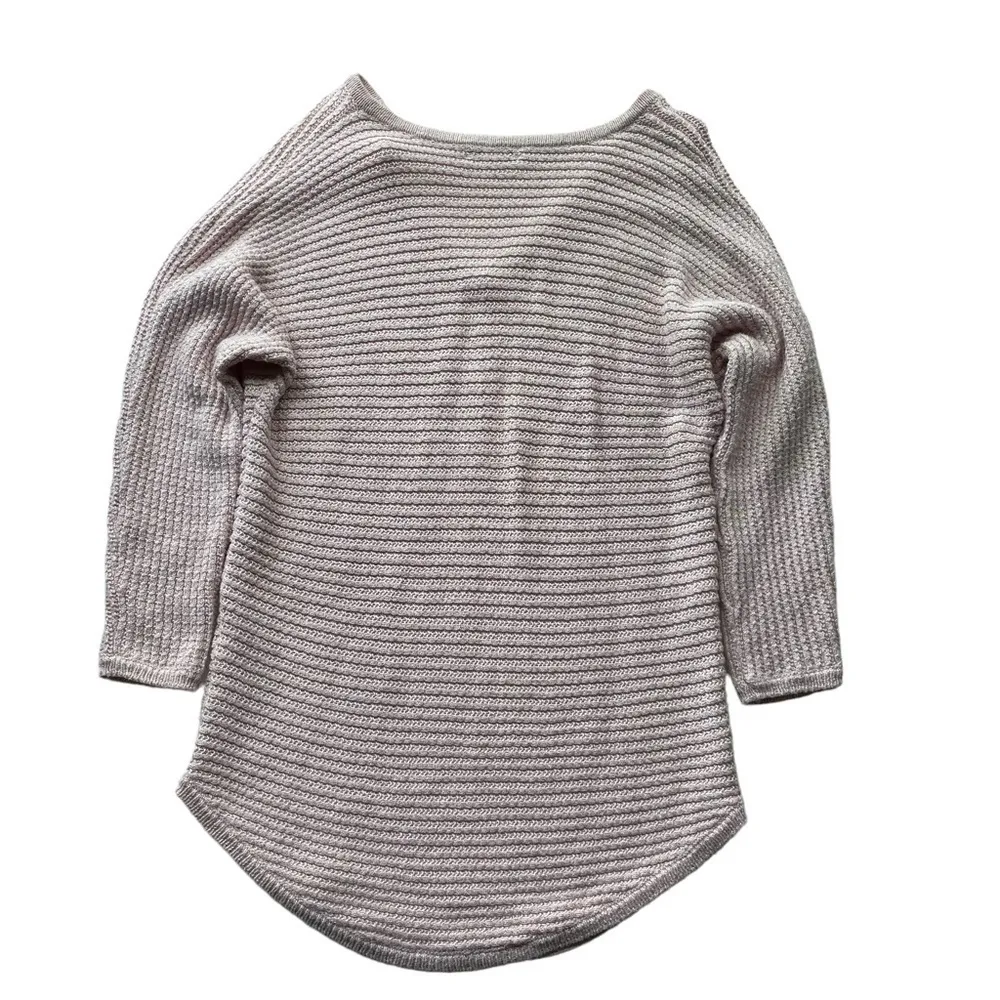 SOHO New York & Co Tunic Sweater Cable knit Pink Size Small V-neck casual - Image 2