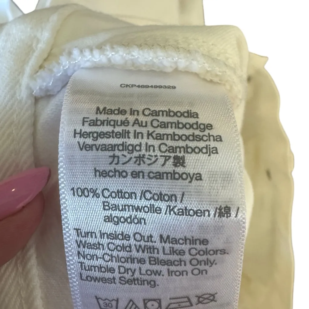 Madewell - NWT Petite Baggy Straight Jeans Women's White Distressed Jeans Sz 28P - Image 8