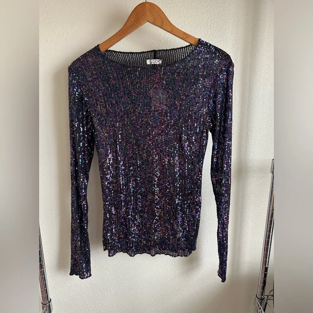 FREE PEOPLE INTIMATELY SEQUINS Top. - Image 2