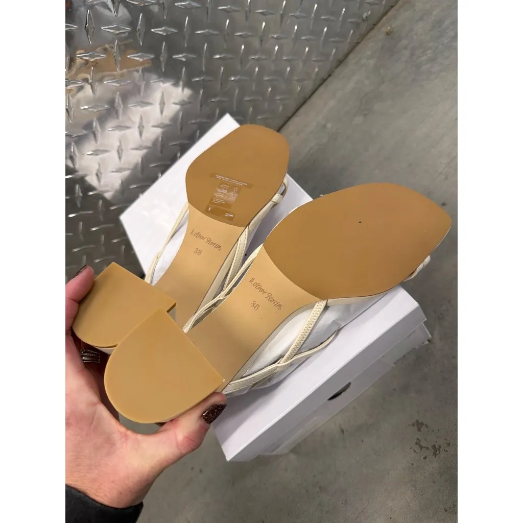 & OTHER STORIES Kelly Block Heel Sandal White Womens Size 38 US 7 - Image 8