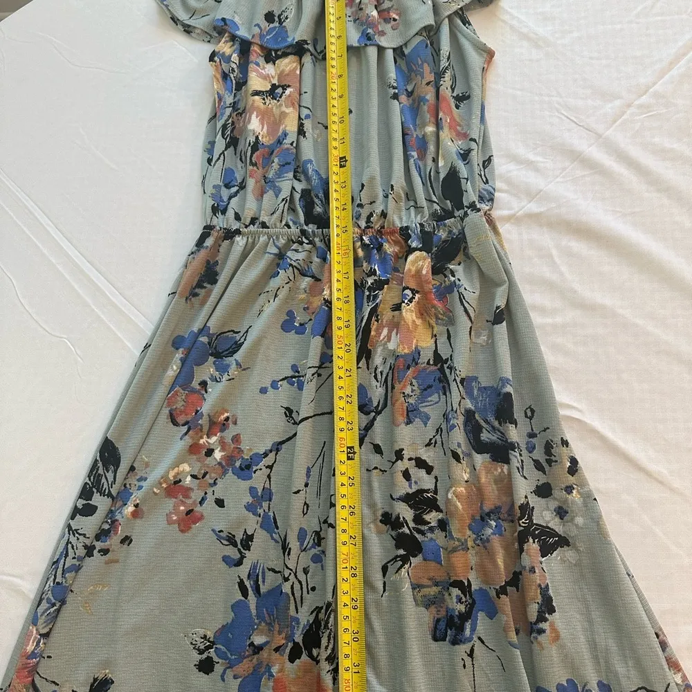Lildy Womens Dress Size L XL Off Shoulder High Low Hem Floral Ruffle. Size L - Image 6