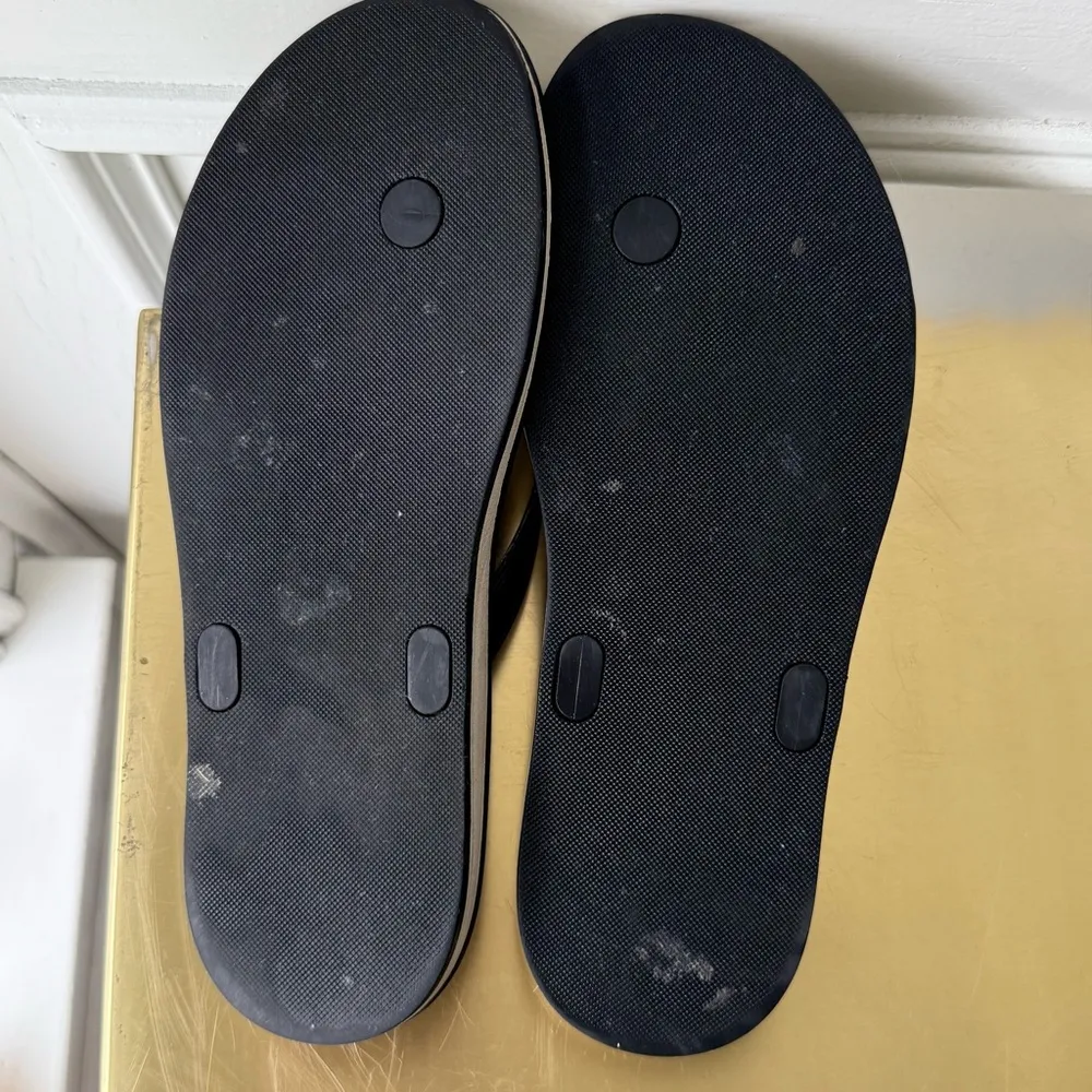 Coach Women's Black Logo Flip Flop Sandals Size 5 Casual Summer - Image 7