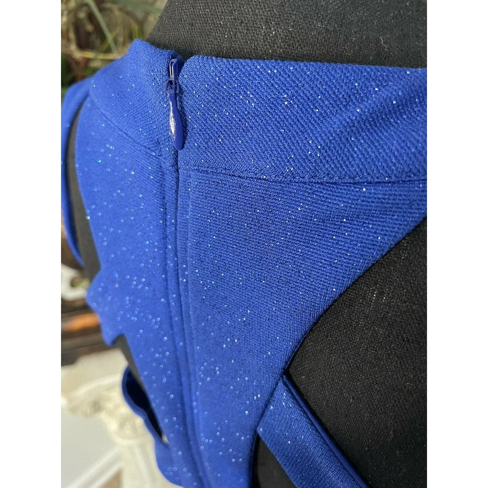 Blu Sage Blue Shimmer Formal Dress Size 10 - Image 5