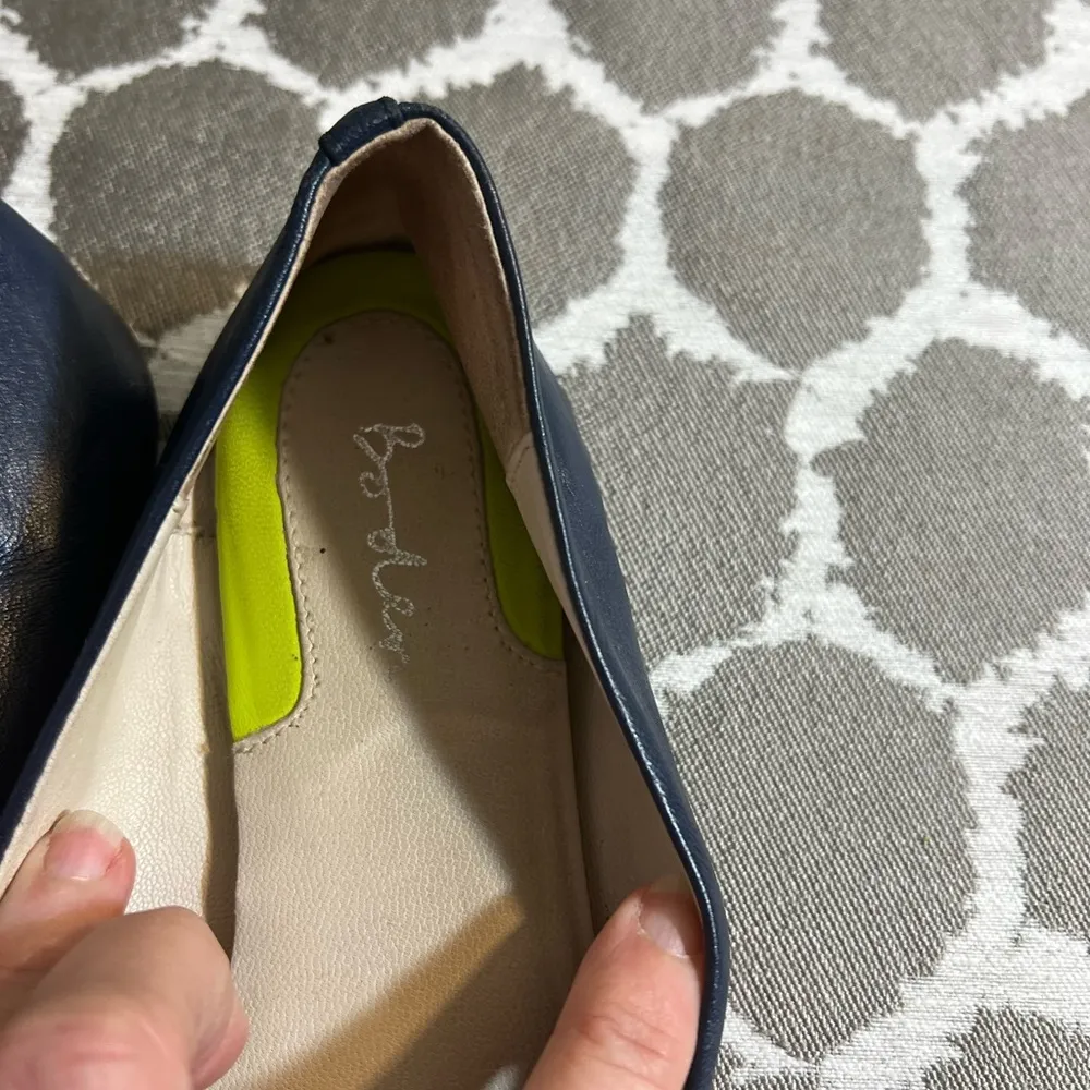 Boden Blue Ballet Flats Leather and Elasticized Edge Size undefined - Image 3