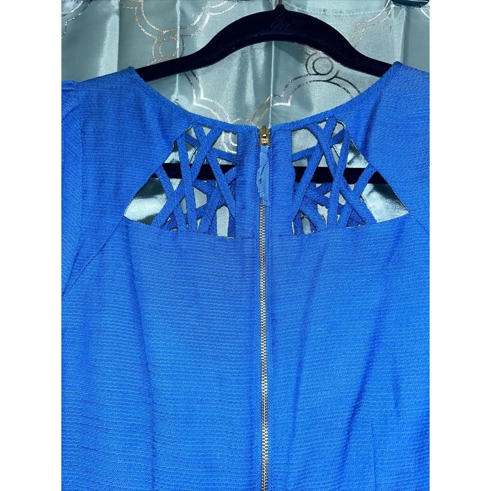 Anthropologie Maeve Dress Size 2. EUC. Blue With Lattice Top. - Image 7