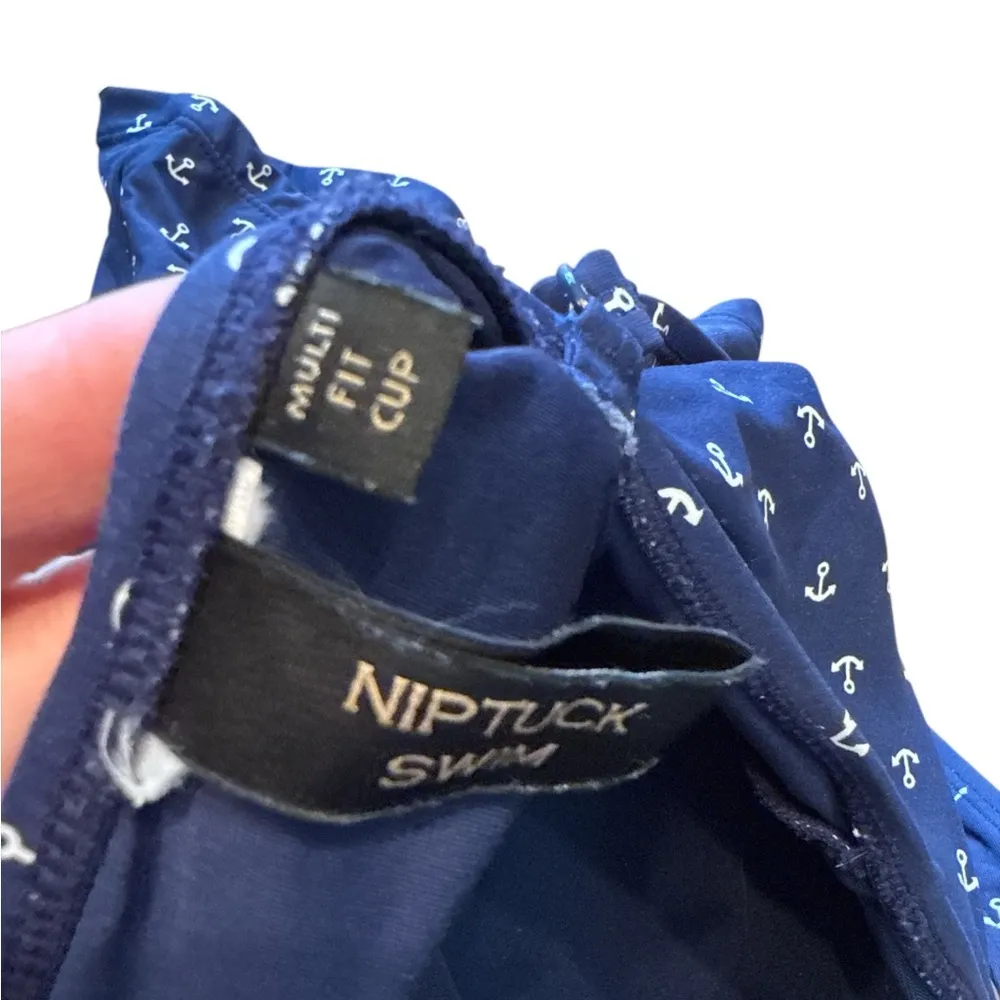 Nautical Blue Anchor Print Swim Top Size undefined - Image 4