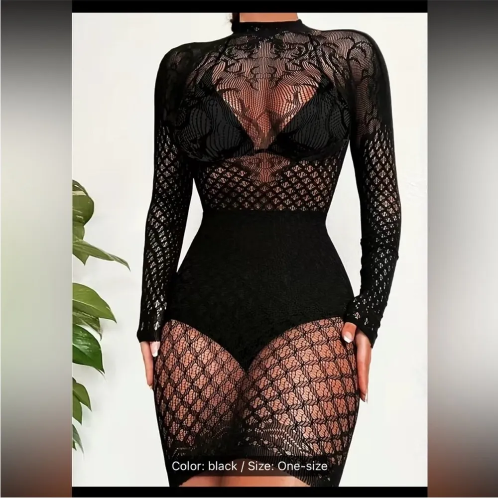 Black Hollow Out High Round Neck High - Image 6