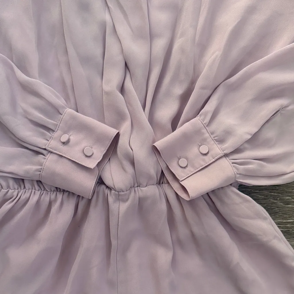 Superdown Soft Purple Long Sleeve Romper Small - Image 7